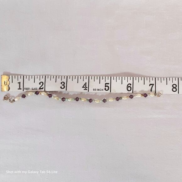 Dainty Beaded Bracelet Multicolor Multishape Stones - Picture 8 of 10